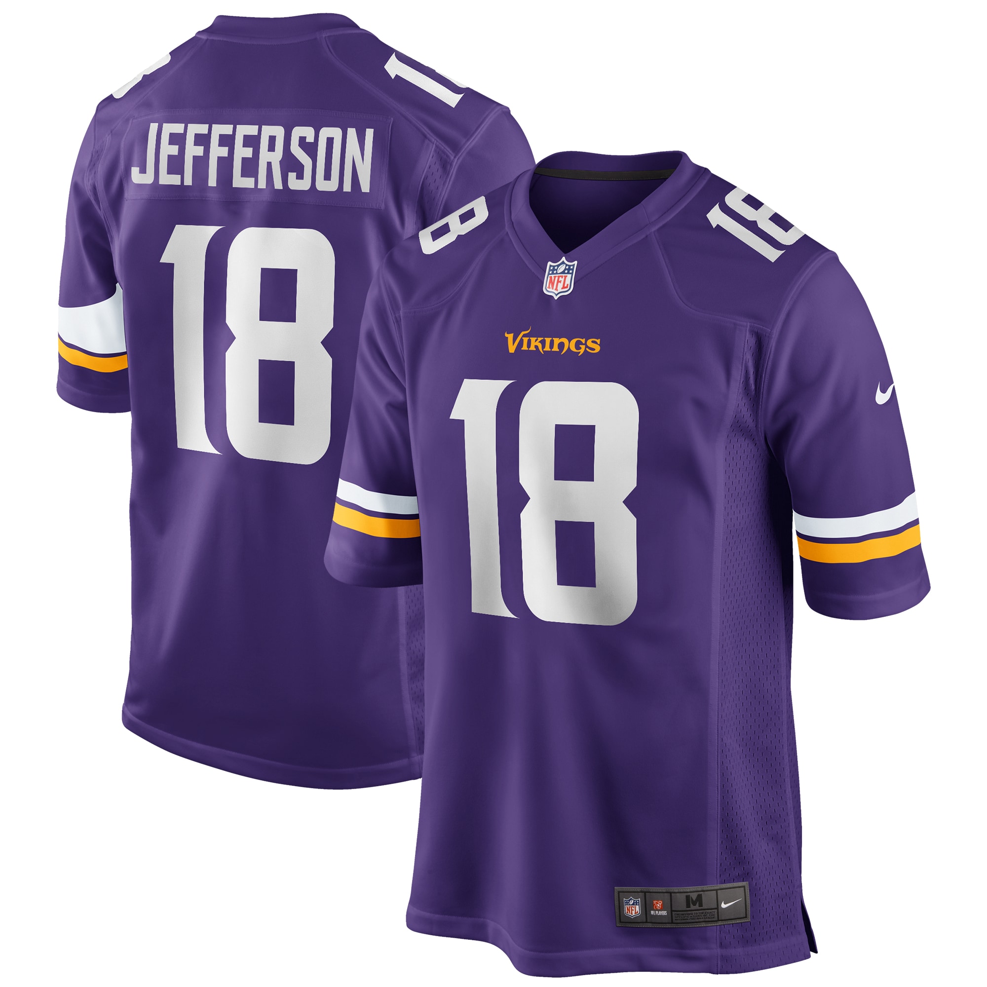 Men's Minnesota Vikings Justin Jefferson Purple Player Game Jersey JS8580 nicesnker