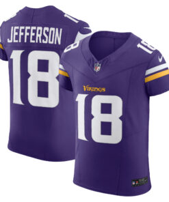 Men's Minnesota Vikings Justin Jefferson Purple Vapor F.U.S.E. Elite Jersey JS3643 nicesnker