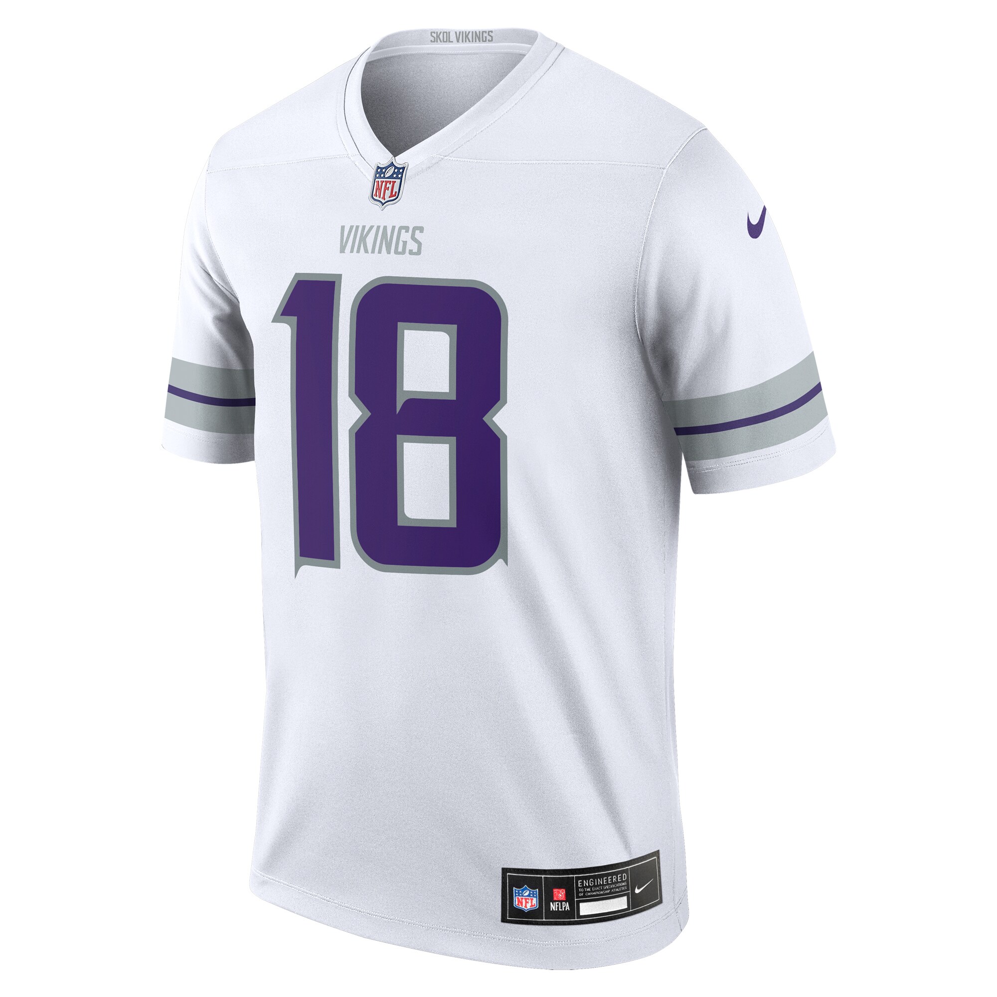Men's Minnesota Vikings Justin Jefferson White Alternate Legend Player Performance Top JS4438 nicesnker - Image 2