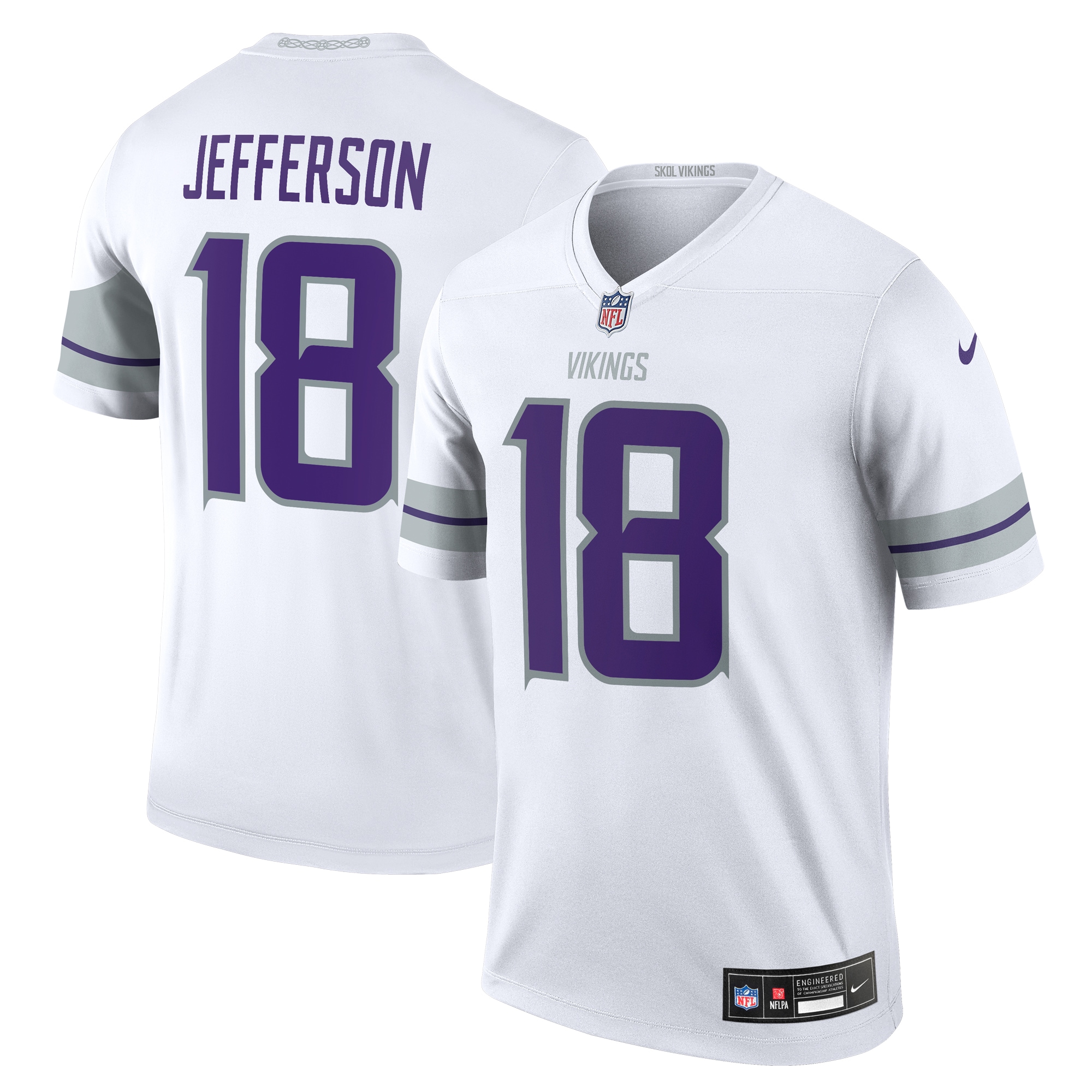 Men's Minnesota Vikings Justin Jefferson White Alternate Legend Player Performance Top JS4438 nicesnker