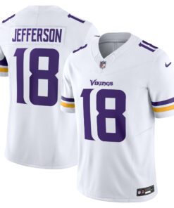 Men's Minnesota Vikings Justin Jefferson White Vapor F.U.S.E. Limited Jersey JS8431 nicesnker