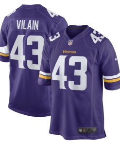 Men's Minnesota Vikings Luiji Vilain Purple Game Player Jersey JS1154 nicesnker