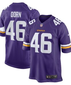 Men's Minnesota Vikings Myles Dorn Purple Game Jersey JS4554 nicesnker