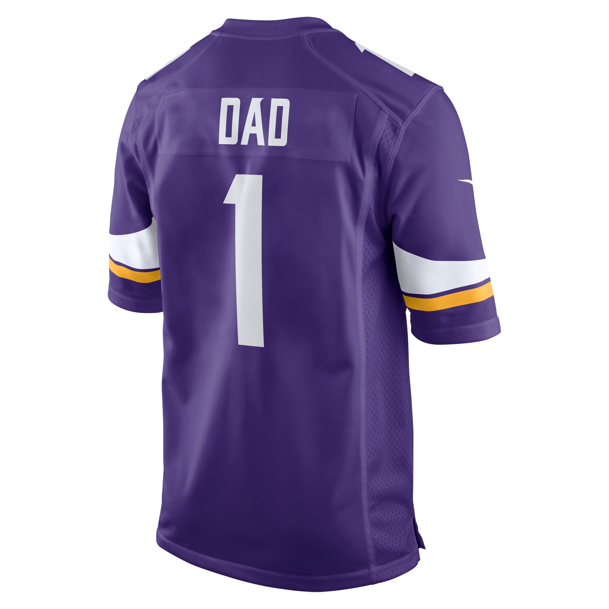 Men's Minnesota Vikings Number 1 Dad Purple Game Jersey JS1349 nicesnker - Image 3
