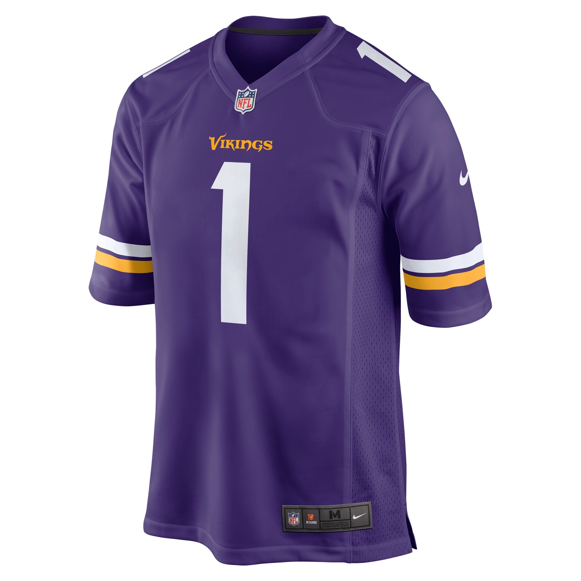 Men's Minnesota Vikings Number 1 Dad Purple Game Jersey JS1349 nicesnker - Image 2