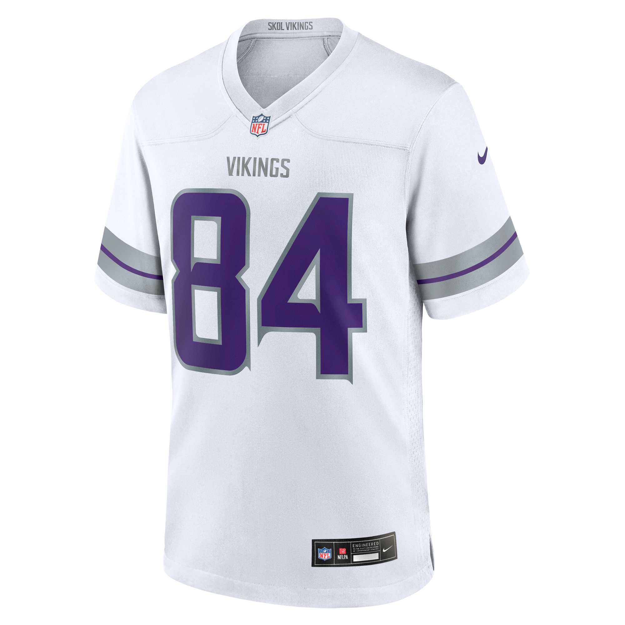 Men's Minnesota Vikings Randy Moss White Alternate Retired Player Game Jersey JS7218 nicesnker - Image 2