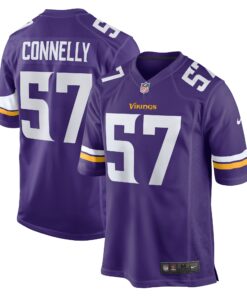 Men's Minnesota Vikings Ryan Connelly Purple Game Jersey JS5126 nicesnker