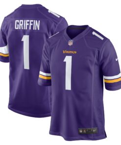 Men's Minnesota Vikings Shaquill Griffin Purple Team Game Jersey JS6942 nicesnker