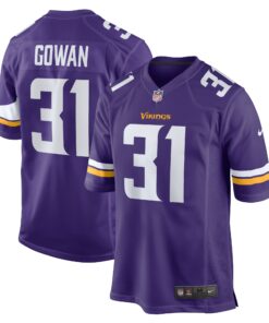 Men's Minnesota Vikings Tay Gowan Purple Home Game Player Jersey JS4553 nicesnker