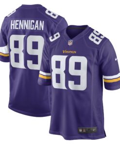Men's Minnesota Vikings Thomas Hennigan Purple Game Player Jersey JS2285 nicesnker