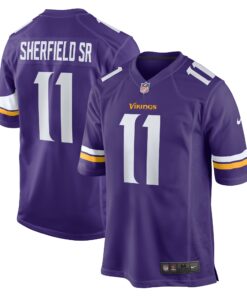 Men's Minnesota Vikings Trent Sherfield Sr. Purple Game Jersey JS7374 nicesnker