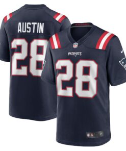 Men's New England Patriots Alex Austin Navy Game Jersey JS4886 nicesnker