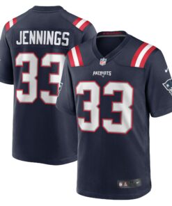 Men's New England Patriots Anfernee Jennings Navy Team Game Jersey JS9430 nicesnker