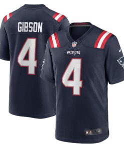 Men's New England Patriots Antonio Gibson Navy Game Jersey JS7646 nicesnker