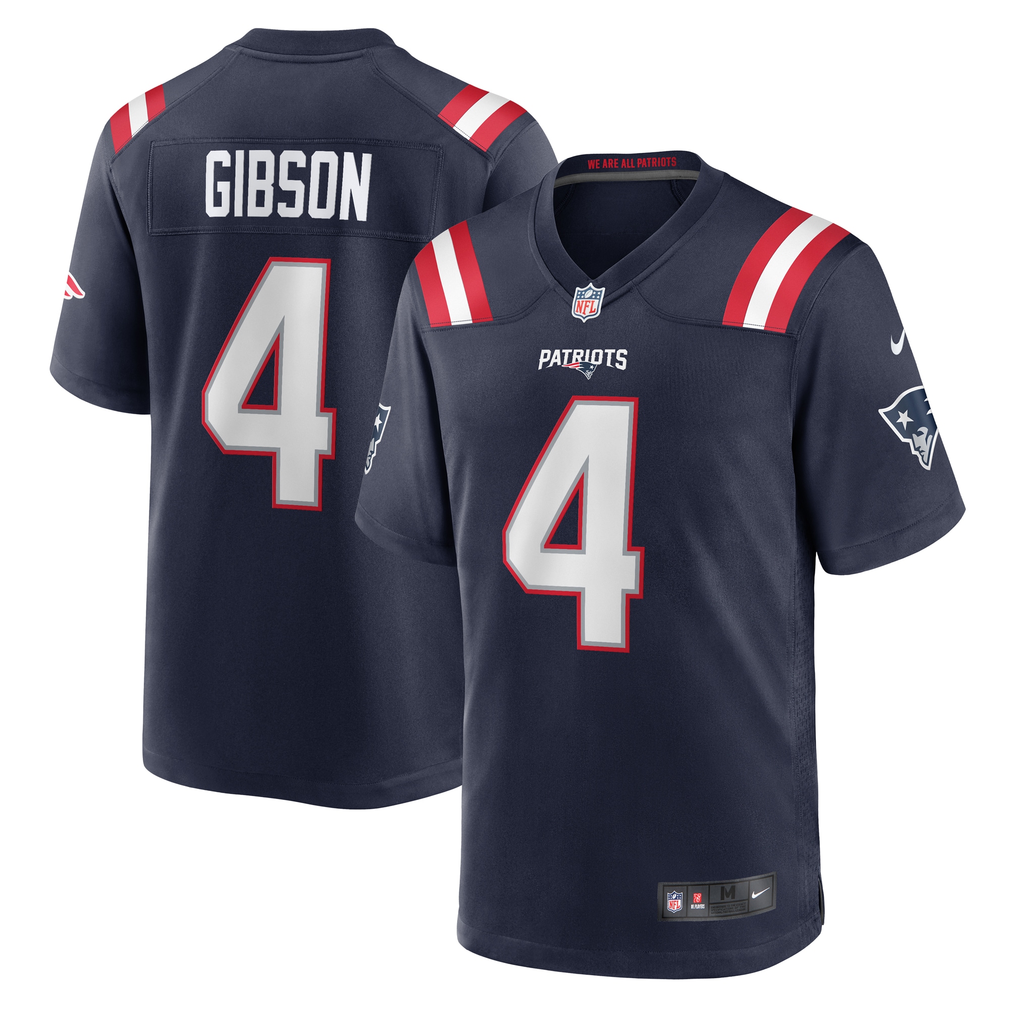 Men's New England Patriots Antonio Gibson Navy Game Jersey JS7646 nicesnker