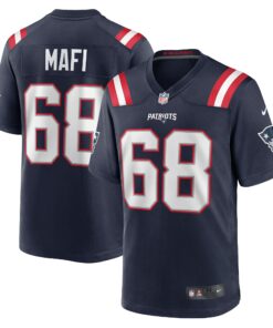 Men's New England Patriots Atonio Mafi Navy Team Game Jersey JS3569 nicesnker