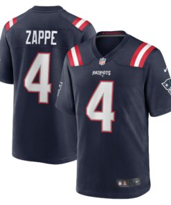 Men's New England Patriots Bailey Zappe Navy Game Player Jersey JS8134 nicesnker
