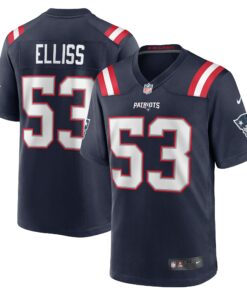 Men's New England Patriots Christian Elliss Navy Game Jersey JS9206 nicesnker