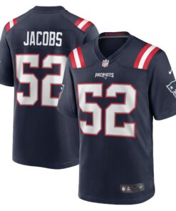 Men's New England Patriots Curtis Jacobs Navy Game Jersey JS7648 nicesnker