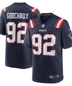 Men's New England Patriots Davon Godchaux Navy Game Jersey JS8904 nicesnker