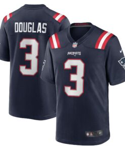 Men's New England Patriots Demario Douglas Navy Game Jersey JS5782 nicesnker