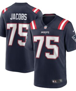 Men's New England Patriots Demontrey Jacobs Navy Game Jersey JS3170 nicesnker