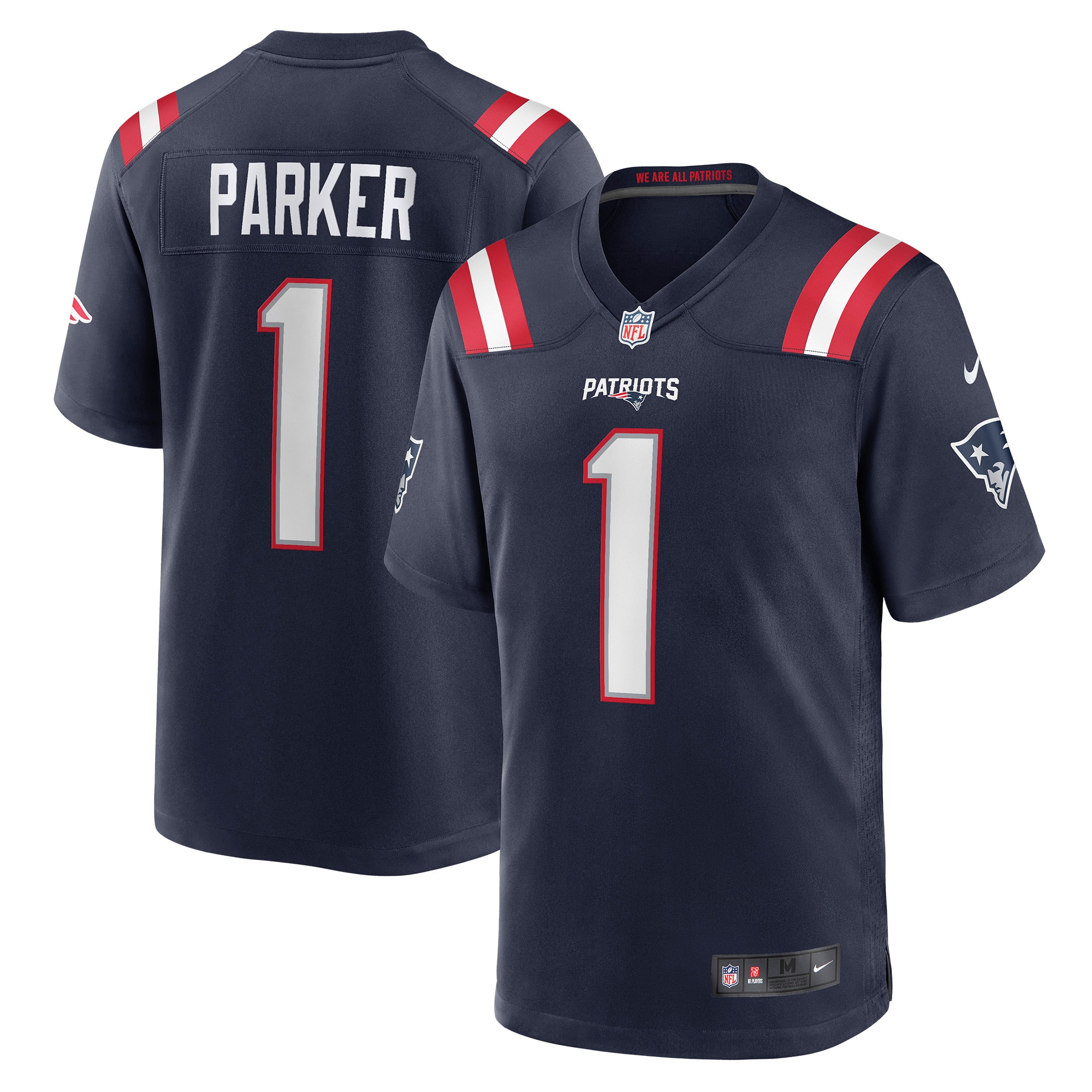 Men's New England Patriots DeVante Parker Navy Game Jersey JS4731 nicesnker