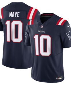 Men's New England Patriots Drake Maye Navy Vapor F.U.S.E. Limited Jersey JS7981 nicesnker