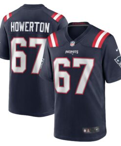 Men's New England Patriots Hayden Howerton Navy Home Game Player Jersey JS3212 nicesnker