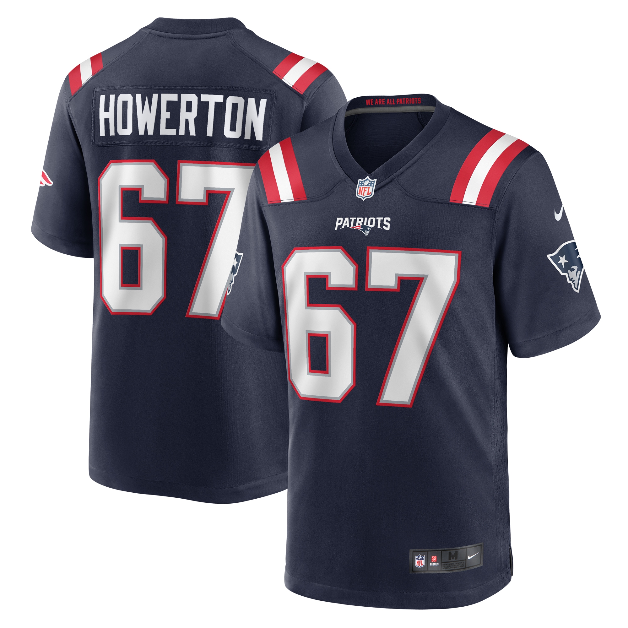 Men's New England Patriots Hayden Howerton Navy Home Game Player Jersey JS3212 nicesnker