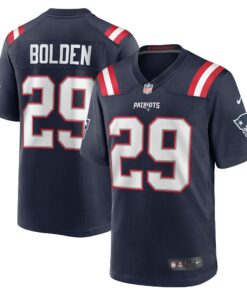 Men's New England Patriots Isaiah Bolden Navy Team Game Jersey JS3770 nicesnker