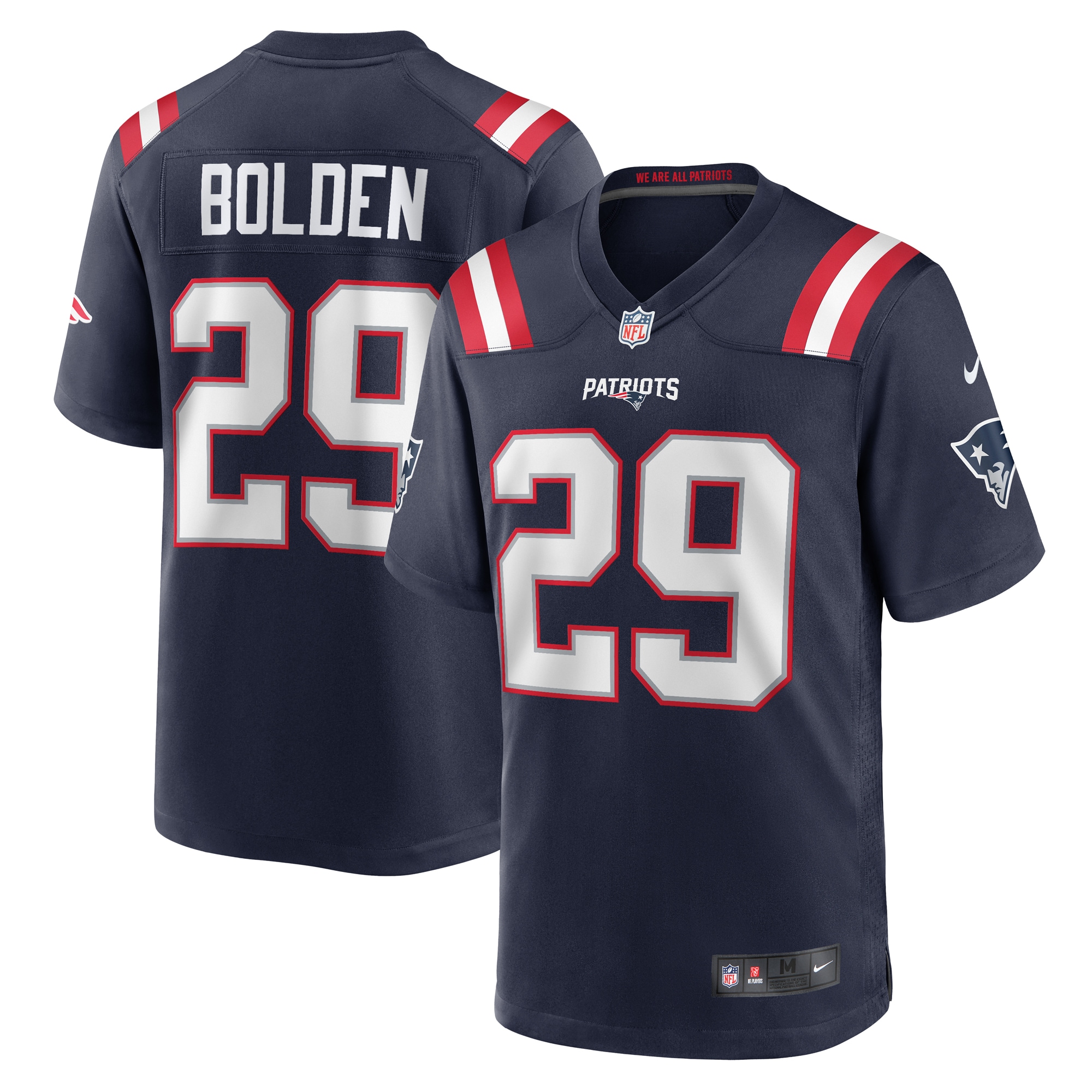 Men's New England Patriots Isaiah Bolden Navy Team Game Jersey JS3770 nicesnker