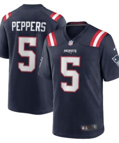 Men's New England Patriots Jabrill Peppers Navy Game Player Jersey JS7739 nicesnker