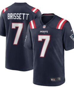 Men's New England Patriots Jacoby Brissett Navy Game Jersey JS9443 nicesnker