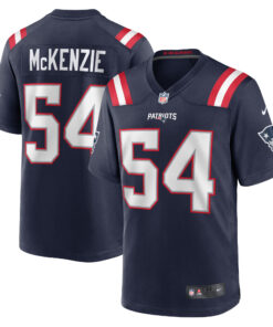 Men's New England Patriots Jalen McKenzie Navy Team Game Jersey JS1650 nicesnker
