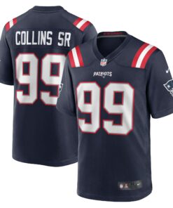 Men's New England Patriots Jamie Collins Sr. Navy Home Game Player Jersey JS3934 nicesnker