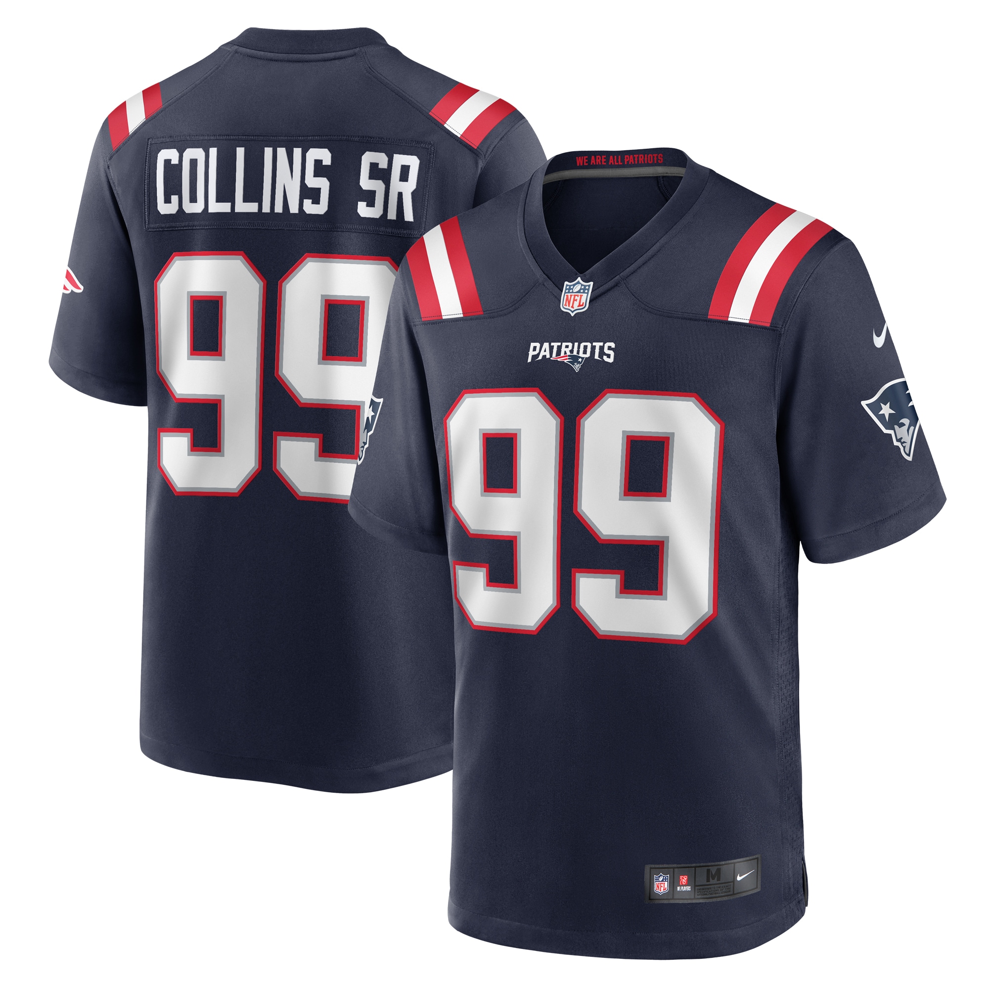 Men's New England Patriots Jamie Collins Sr. Navy Home Game Player Jersey JS3934 nicesnker