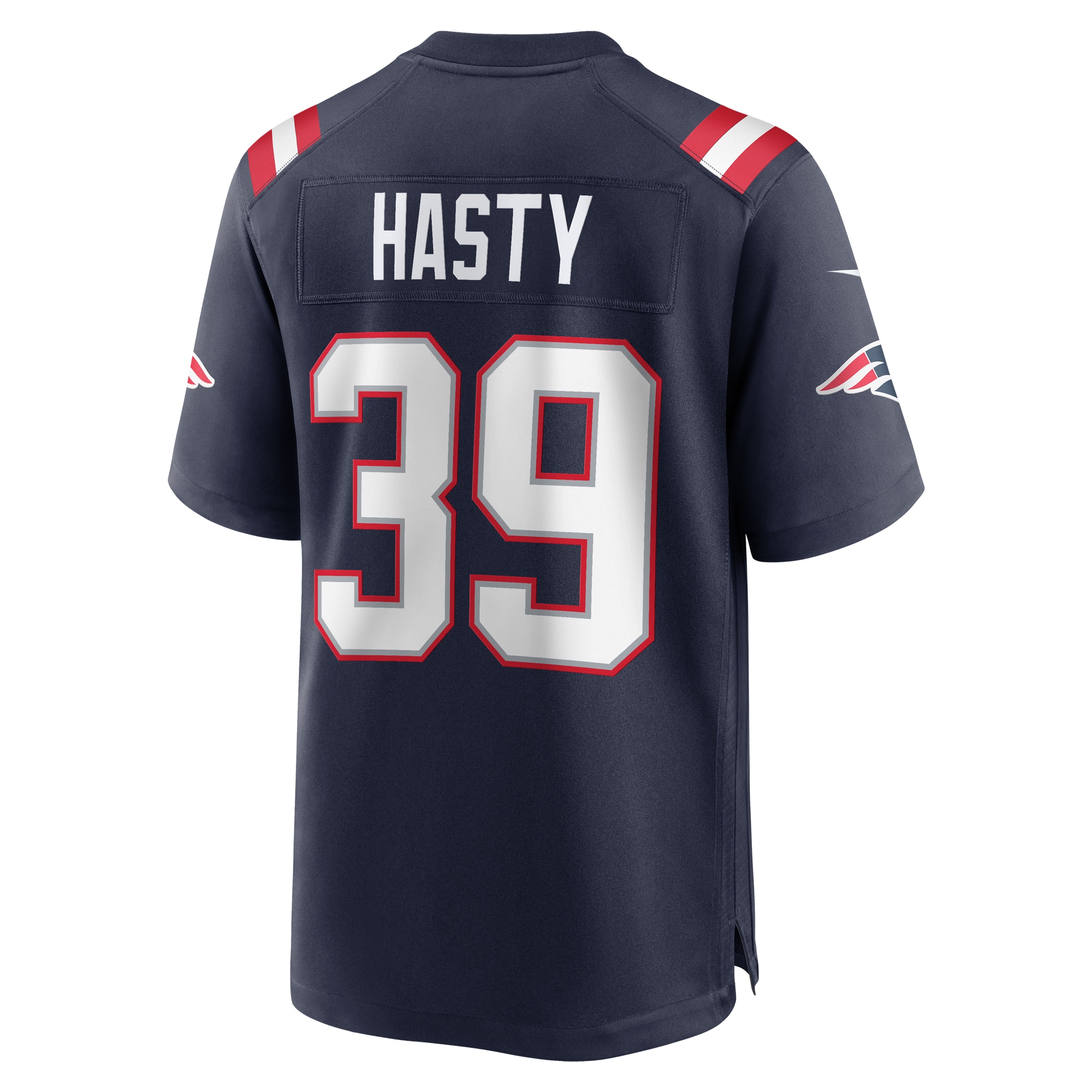 Men's New England Patriots Jamycal Hasty Navy Team Game Jersey JS6309 nicesnker - Image 3