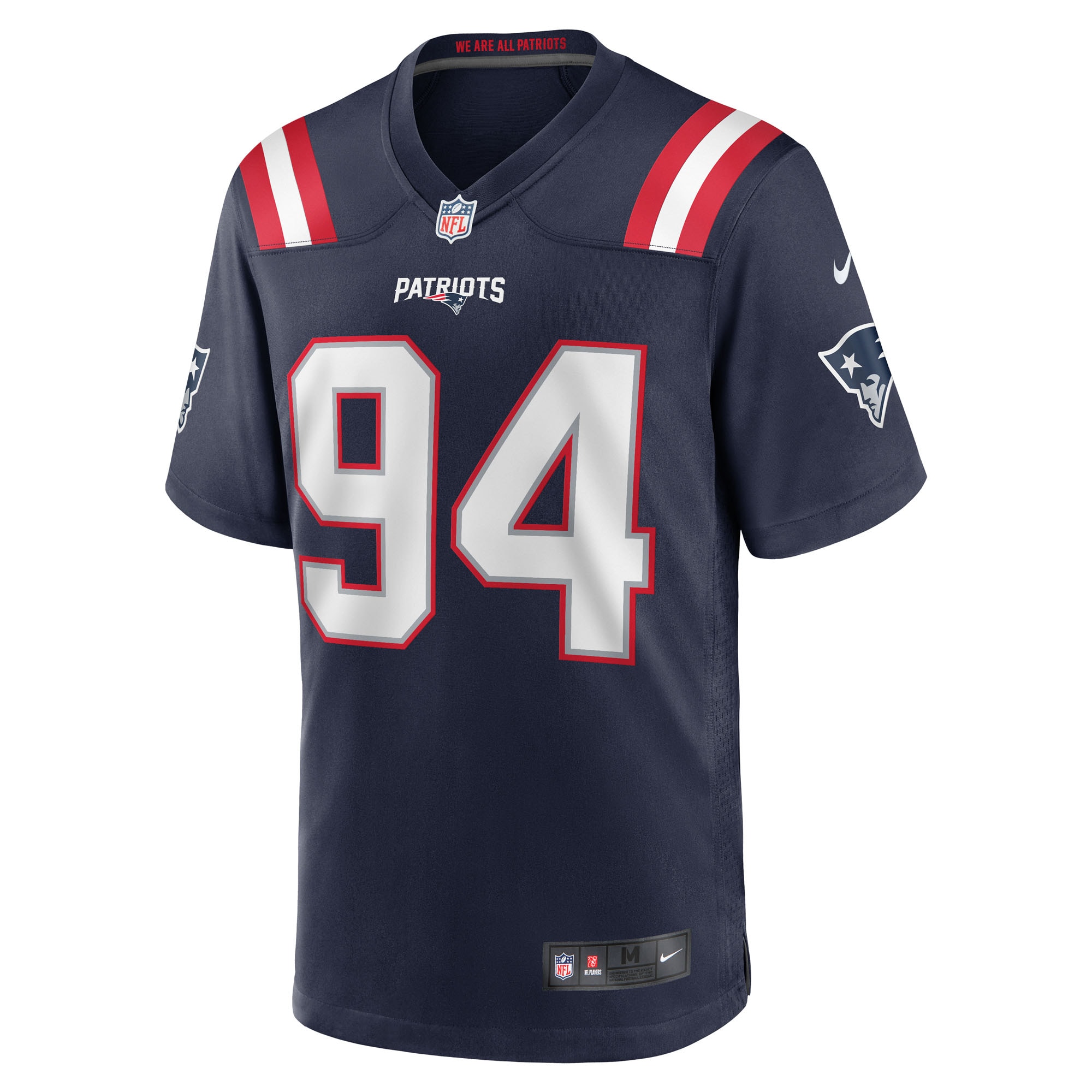 Men's New England Patriots Jaquelin Roy Navy Team Game Jersey JS8054 nicesnker - Image 2