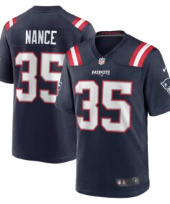 Men's New England Patriots Jim Nance Navy Retired Player Jersey JS7071 nicesnker