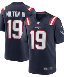 Men's New England Patriots Joe Milton III Navy Game Jersey JS1879 nicesnker