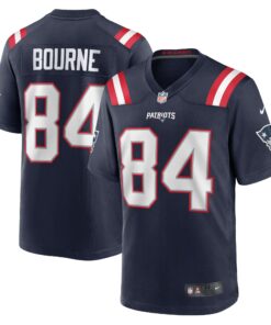 Men's New England Patriots Kendrick Bourne Navy Game Jersey JS4259 nicesnker