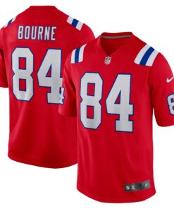Men's New England Patriots Kendrick Bourne Red Game Jersey JS9674 nicesnker