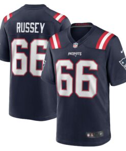 Men's New England Patriots Kody Russey Navy Game Player Jersey JS2616 nicesnker