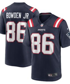 Men's New England Patriots Lynn Bowden Jr. Navy Home Game Player Jersey JS1976 nicesnker
