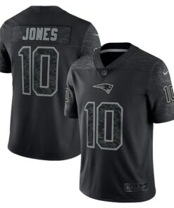 Men's New England Patriots Mac Jones Black RFLCTV Limited Jersey JS1684 nicesnker