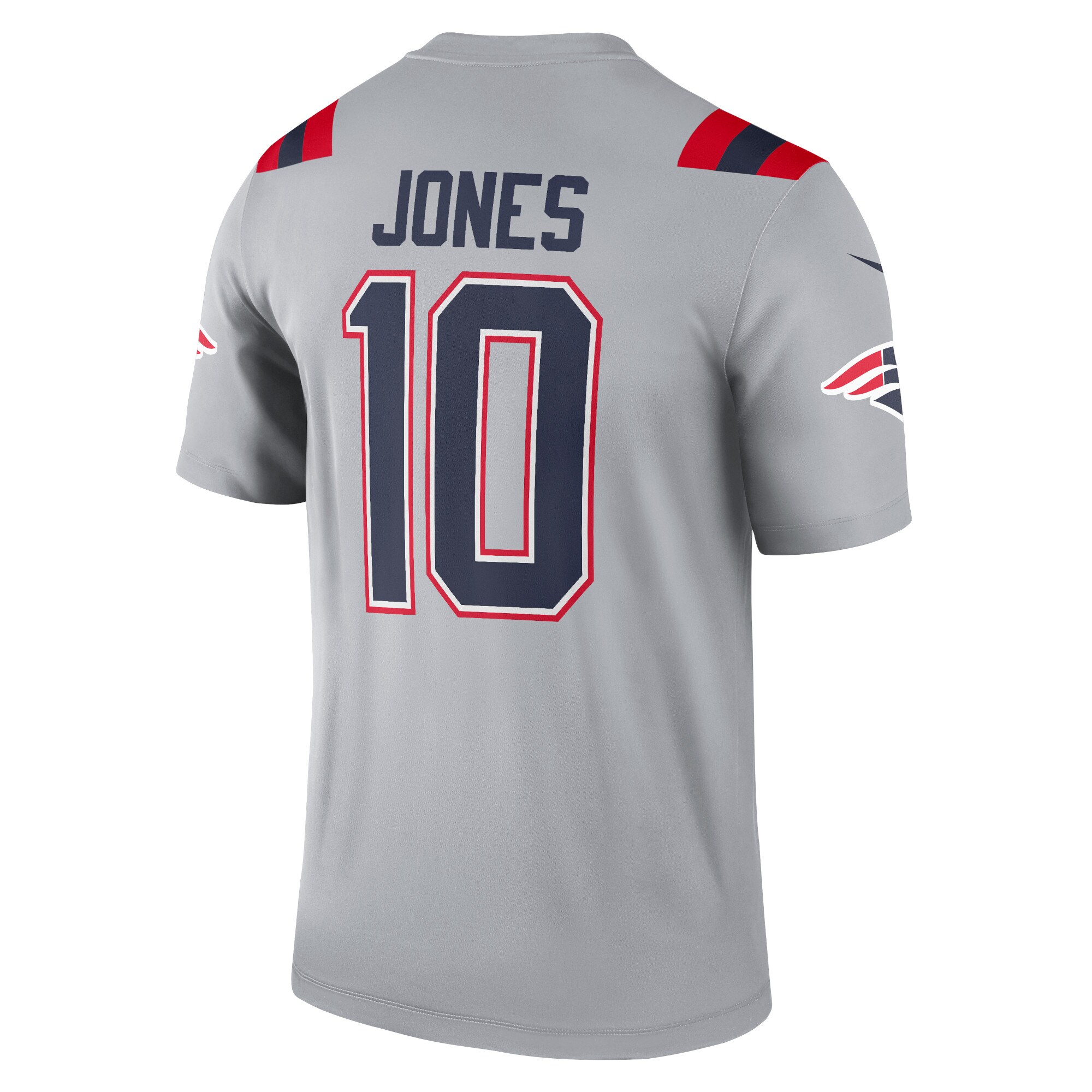 Men's New England Patriots Mac Jones Gray Inverted Legend Player Performance Top JS1994 nicesnker - Image 3