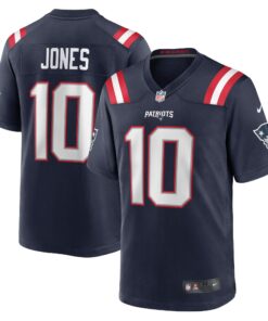 Men's New England Patriots Mac Jones Navy Player Game Jersey JS8376 nicesnker