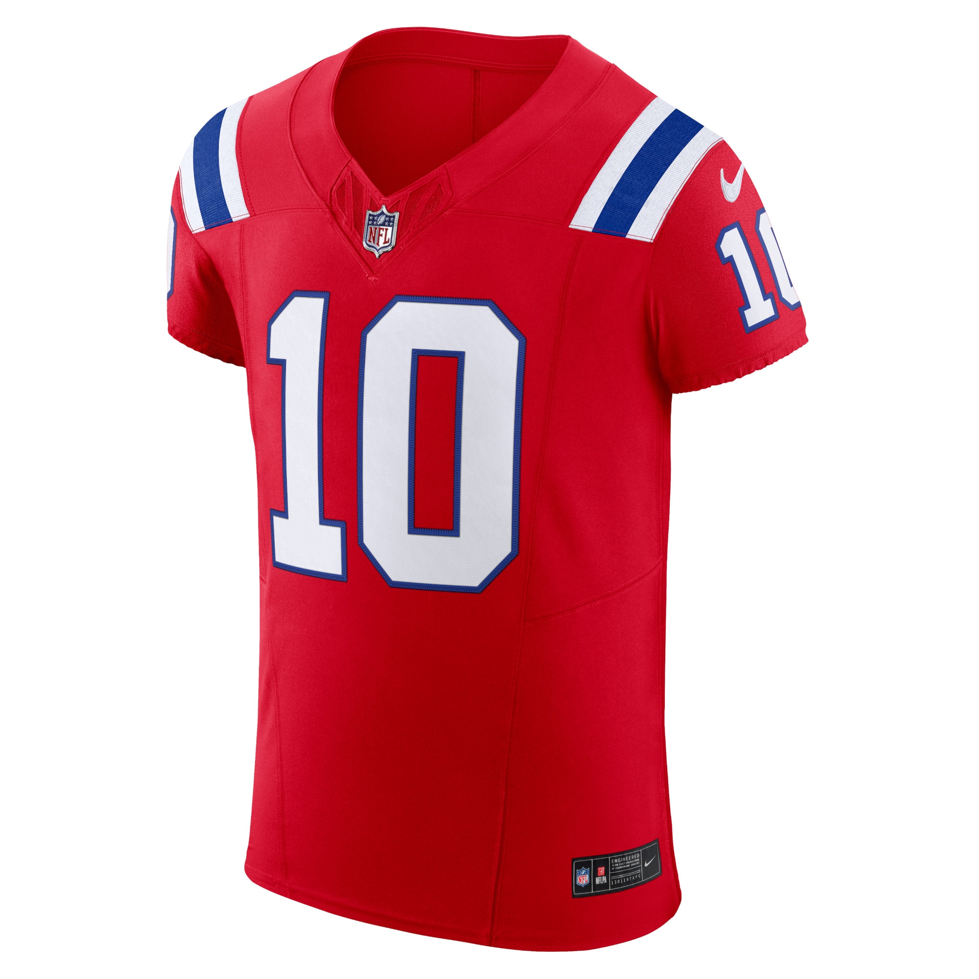 Men's New England Patriots Mac Jones Red Alternate Vapor F.U.S.E. Elite Jersey JS7904 nicesnker - Image 2