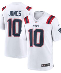 Men's New England Patriots Mac Jones White Player Game Jersey JS9599 nicesnker